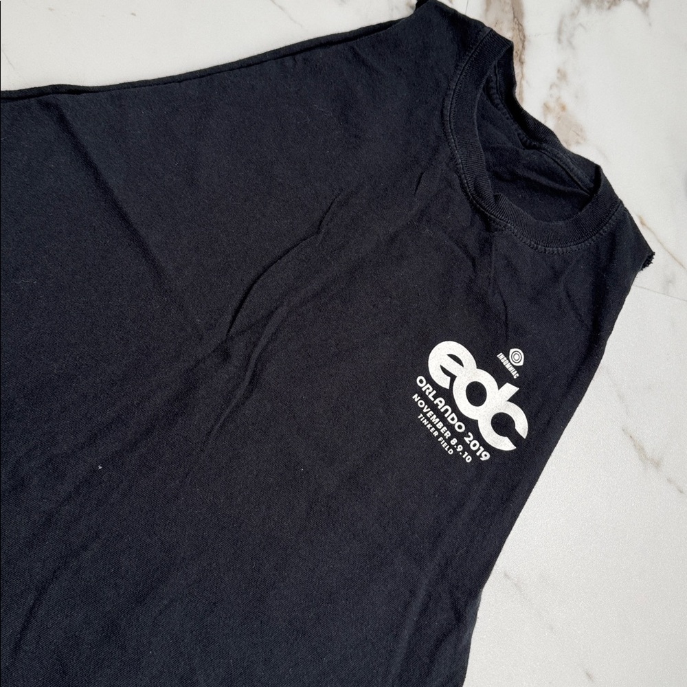 EDC Orlando 2019 Graphic Tank Top Men’s Sz M Music Festival Rave Spellout